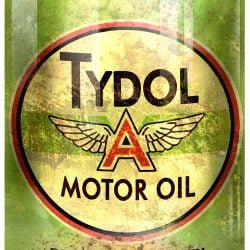 Vintage Tydol 'A' Motor Oil Can Cutout