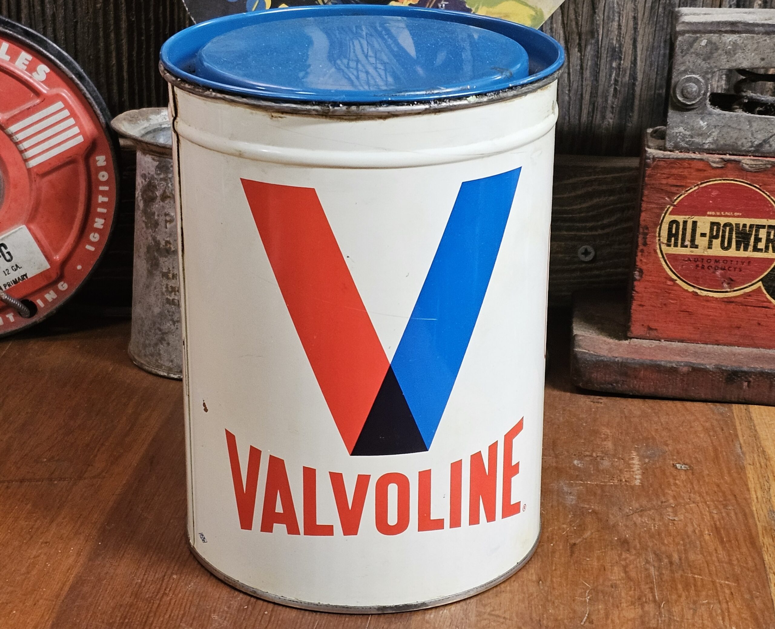 Valvoline Oil Company Grease Can, Five Pound