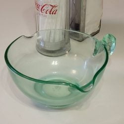 Batter Bowl Green Glass 