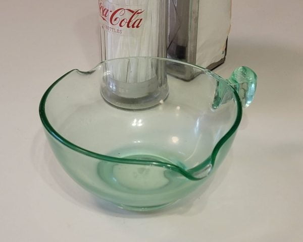 Batter Bowl Green Glass 