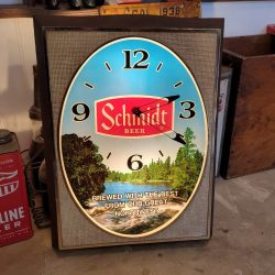 Schmidt Beer Lighted Clock