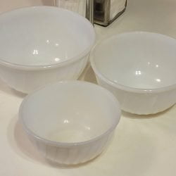 Fire-King White Mixing Bowl Set