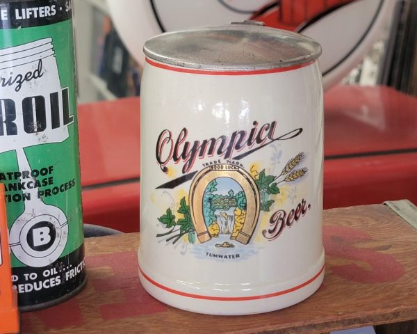 Olympia Beer Stein With Lid