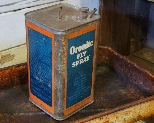 Oronite Fly Spray Can, 1920s Back