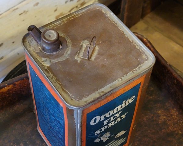 Oronite Fly Spray Can, 1920s Top