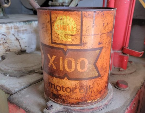Shell X-100 Motor Oil Can, One Gallon