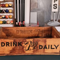 7up Drink Daily Wooden Crate