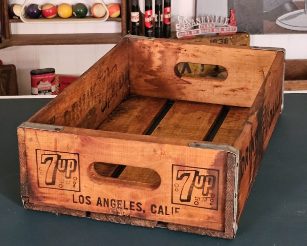 7up Drink Daily Wooden Crate Left