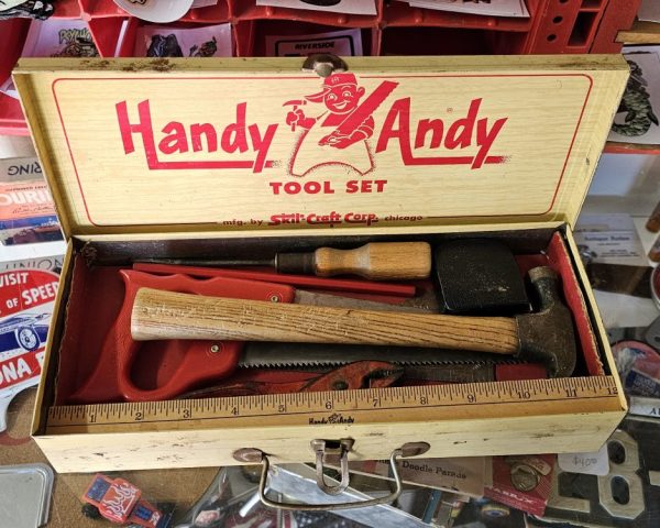 Handy Andy Tool Set With Tools Open