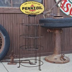 Pennzoil Oil Can Rack, Double Sided Sign