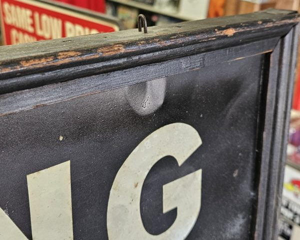 Raybestos Brake Lining Tin Sign, 1930s Staple Hanger