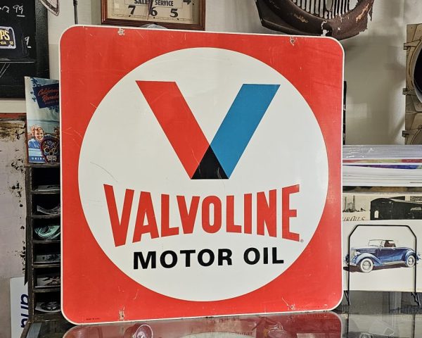 Valvoline Motor Oil Sign, Double Sided Back