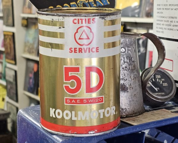 Cities Service 5D Koolmotor Oil Can, Quart