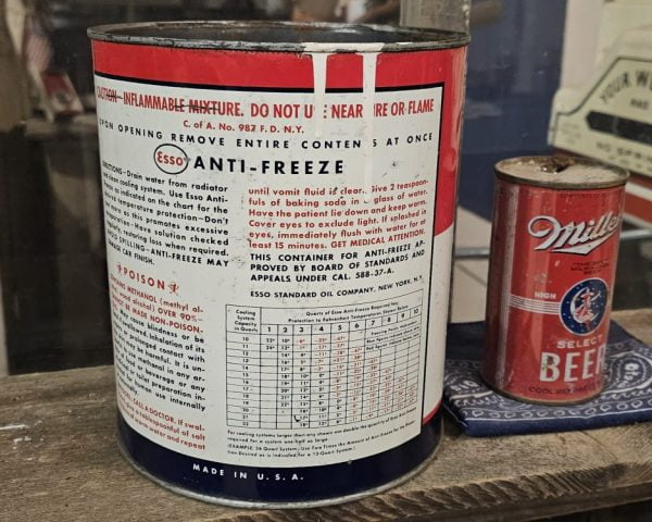 Esso Anti-Freeze Can, One Gallon Back