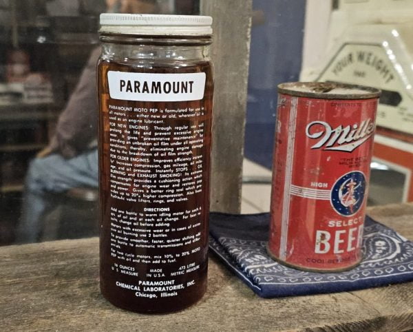 Paramount MotoPep Engine Additive Jar Back