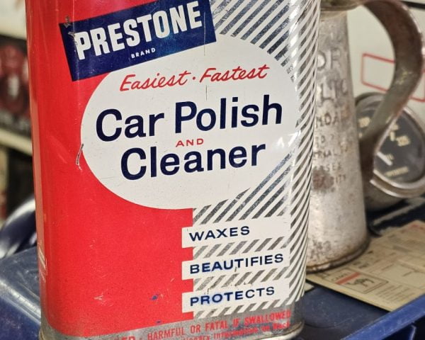 Eveready Prestone Car Polish And Cleaner Can Front Denting