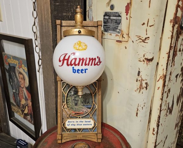 Hamm's Beer Globe Lamp Wall Sconce