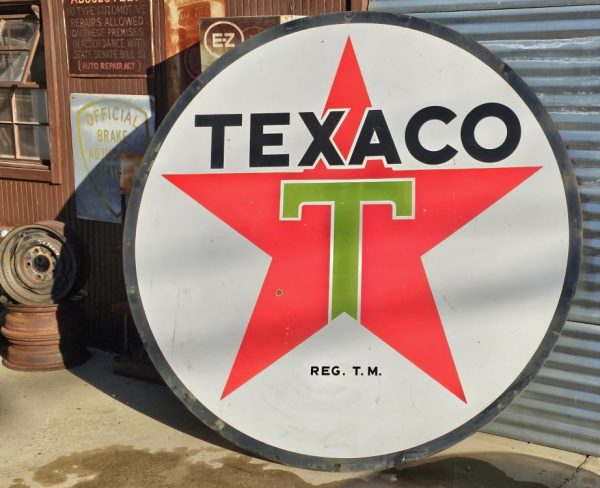 Texaco Gas Station Sign, Double Sided