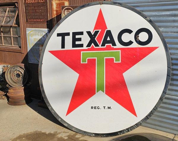 Texaco Gas Station Sign, Double Sided Back