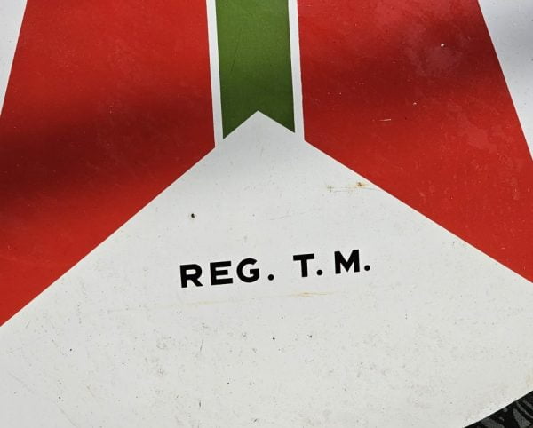 Texaco Gas Station Sign, Double Sided Trademark Wording