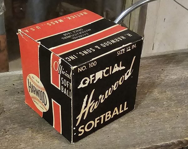 Harwood Official Softball No. 100, 1950s Box Side