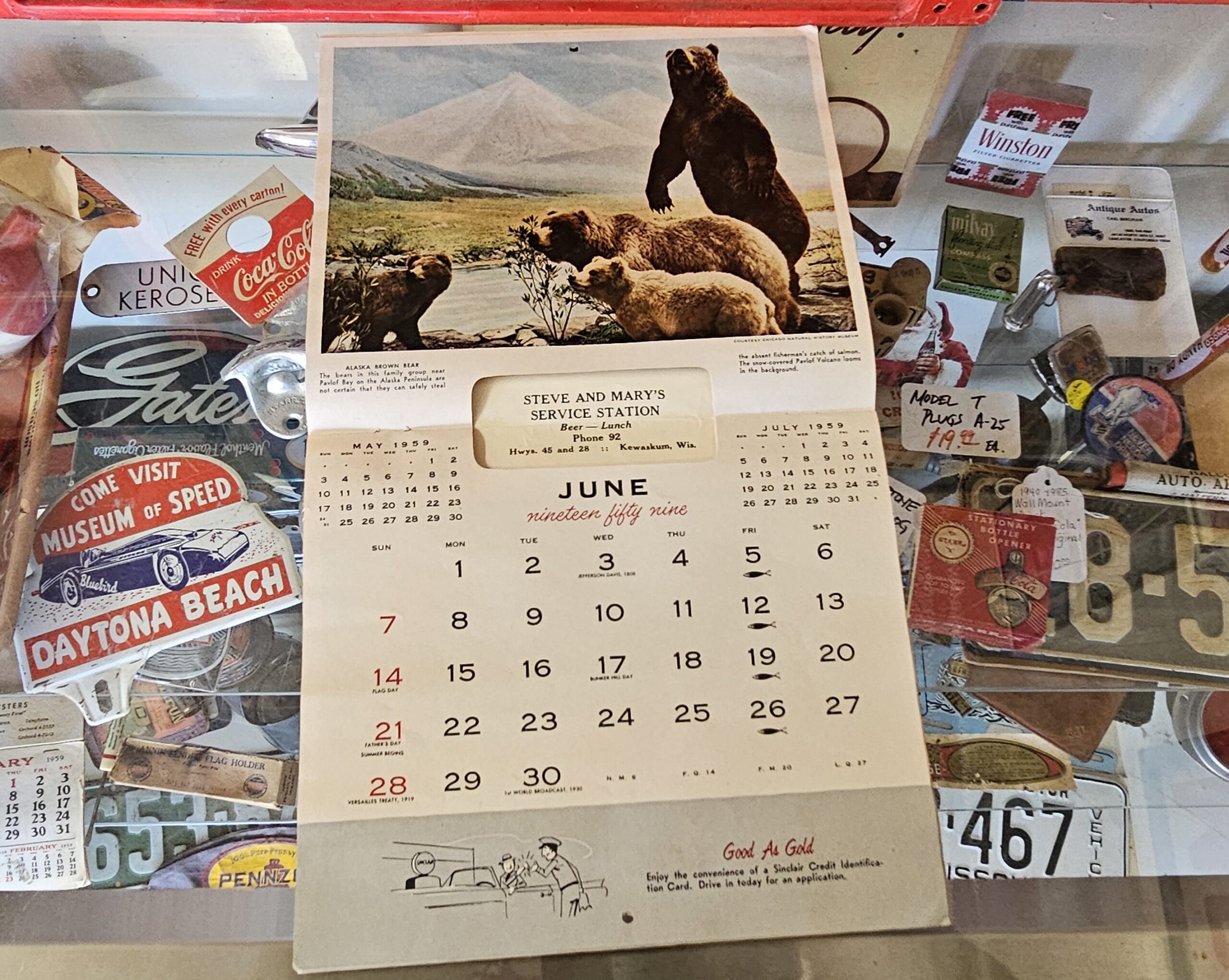 Sinclair Service Station Calendar 1959 June