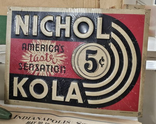 Nichol Kola Embossed Soda Sign