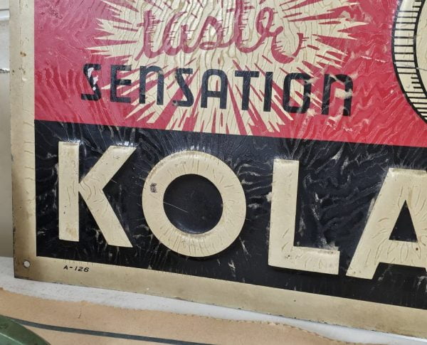 Nichol Kola Embossed Soda Sign A-126