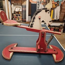 Wooden Bouncy Rocking Horse, 1950s