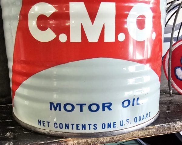 Champlin C M O Motor Oil Can, Quart Small Dent Bottom Side 2