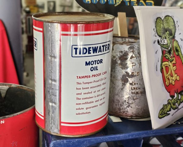 Tidewater Long Wearing Motor Oil Can Left