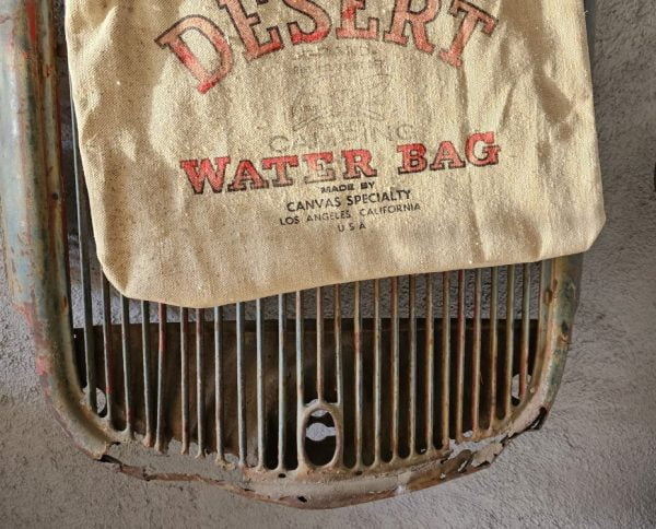 Canvas Specialty Desert Water Bag, Metal Top Front Wording