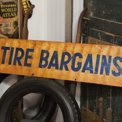Tire Bargains Sign, Double Sided