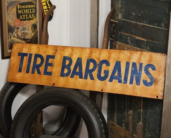 Tire Bargains Sign, Double Sided