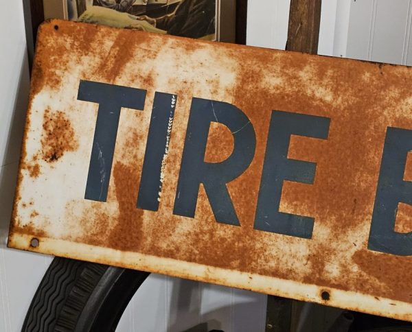 Tire Bargains Sign, Double Sided Back Left