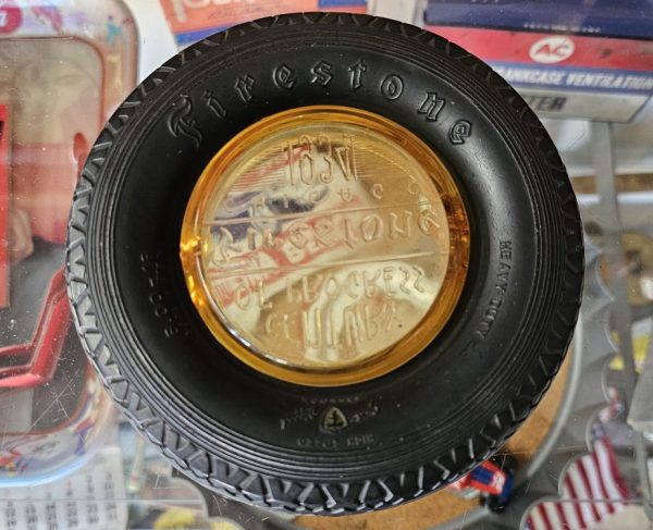 Chicago Worlds Fair Firestone Tire Ashtray, 1934 Bottom