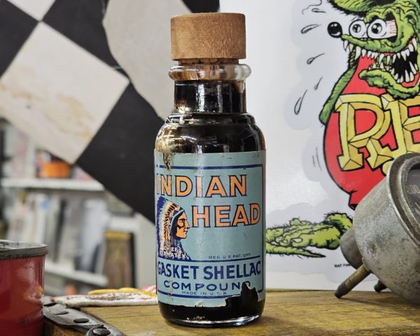 Indian Head Gasket Shellac Compound Bottle